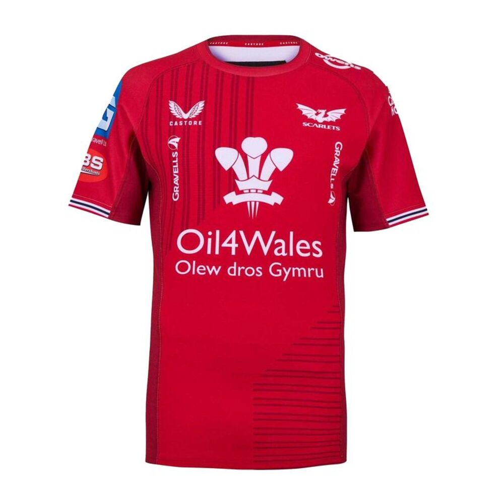 Castore Mens Scarlets Retro Rugby Shirt / Scarlet